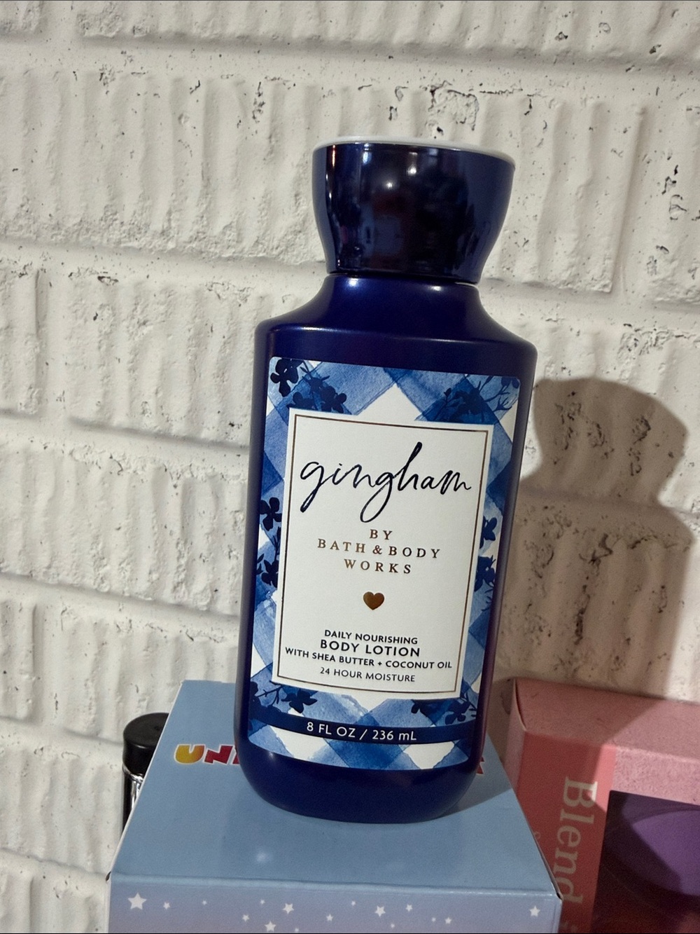 Bath & Body Works Gingham Daily Nourishing Body Lotion — Blue